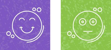 Smile and Neutral Icon vector