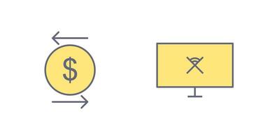 transaction and disconnected network  Icon vector