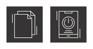 Copy and Power Icon vector