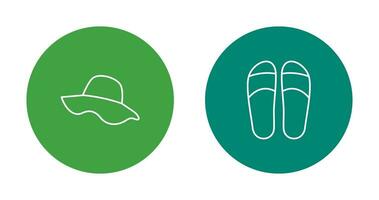 Hat and Slippers Icon vector