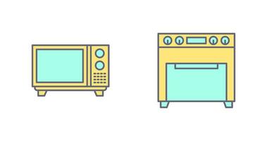 Microwave and Oven Icon vector