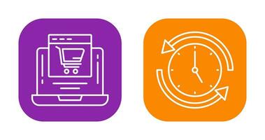 Add to Cart and Run time Icon vector