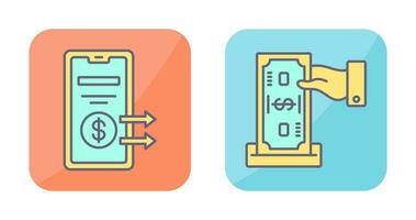 Deposit and Transfer Icon vector