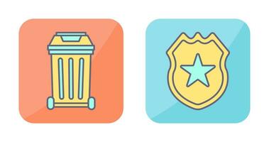 Gargage and Shield Icon vector