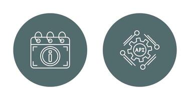 api and calendar Icon vector