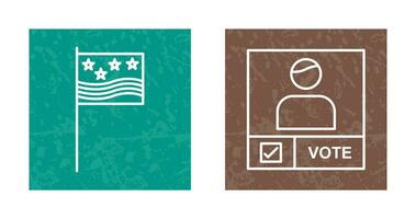 Flags and Candidate Banner Icon vector