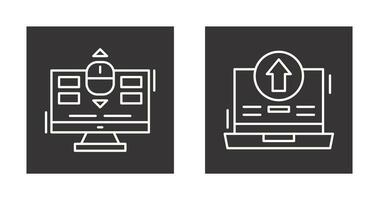 Scroll and Upload Icon vector