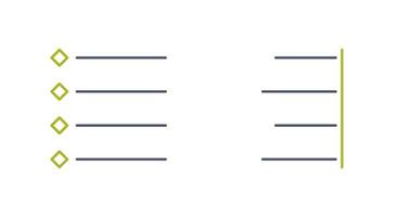 bulleted list and Right align  Icon vector