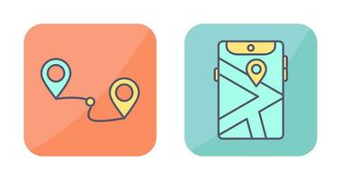 Route and Gps Icon vector