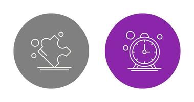 Puzzle and Stop Watch Icon vector