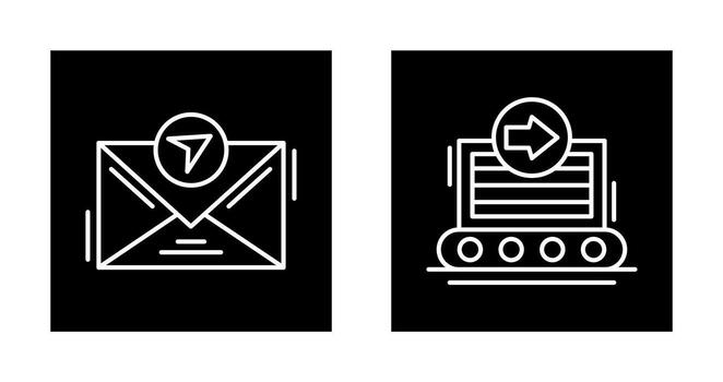 message and container Icon vector