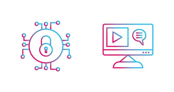 Data Security and Content Production Icon vector
