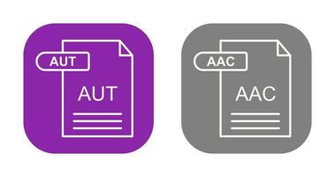 aac y aut icono vector