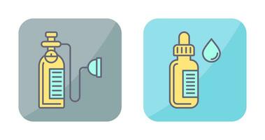 Oxygen and Dropper Icon vector