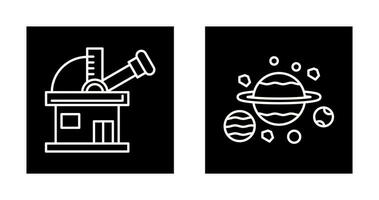 observatory and planets Icon vector