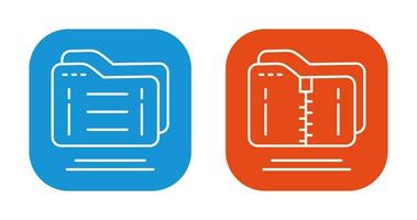 Folder and Compressed Icon vector