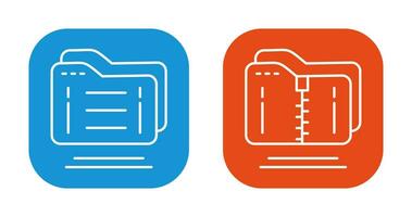 Folder and Compressed Icon vector