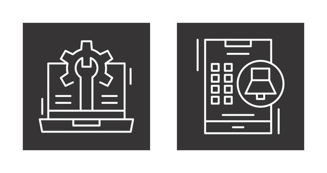 alarma y web desarrollo icono vector