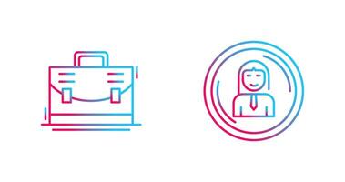 Briefcase and User Icon vector
