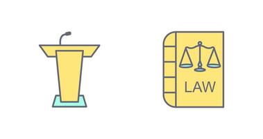 Podium and Law Icon vector