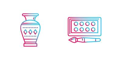 Vase and Water Colors Icon vector