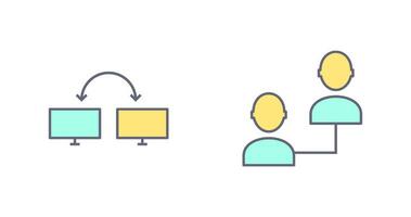 connected systems and connected profiles  Icon vector