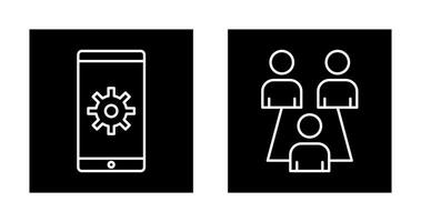 Network Settings and Connected Users Icon vector