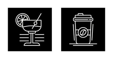 Martini and Coffee Cup Icon vector