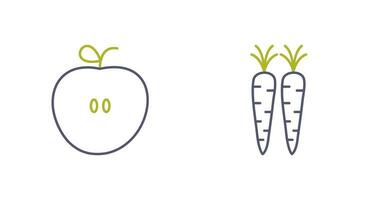 Apples and Carrots Icon vector