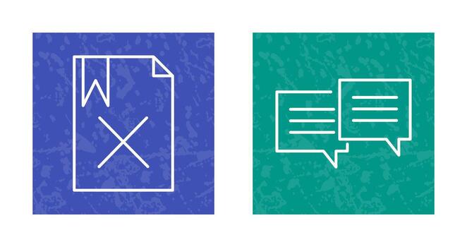 delete and two chat bubbles Icon vector