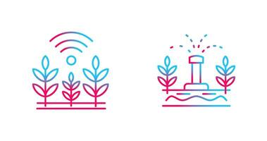 Wheat and Sprinkler Icon vector