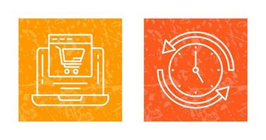 Add to Cart and Run time Icon vector