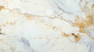 Elegant Top View of Shiny White and Gold Marble Background, A Luxurious Surface with Expensive Details, Perfect for Opulent Interior Design and Decor, Product Mockup Background, Ai generative photo