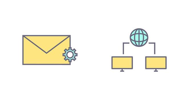 message setting and internet connectivity  Icon vector
