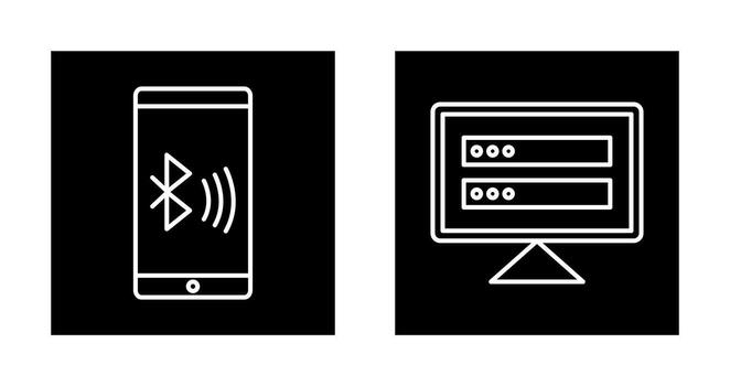 Connected Device and Corrupted data Icon vector