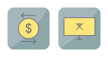 transaction and disconnected network  Icon vector