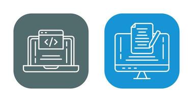 Coding and Note Icon vector