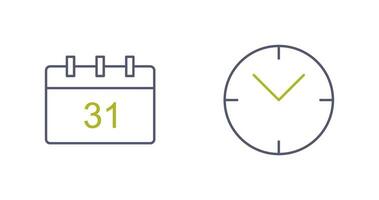 calendar and clock Icon vector