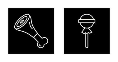 Meat and Candy Icon vector