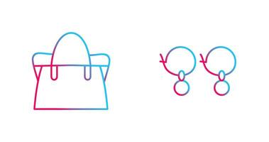 Bag and Earrings Icon vector