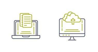 Document and Upload Icon vector