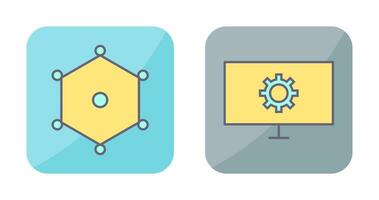 nodes and network setting  Icon vector