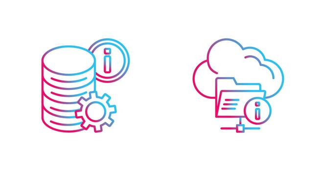 data and folder  Icon vector