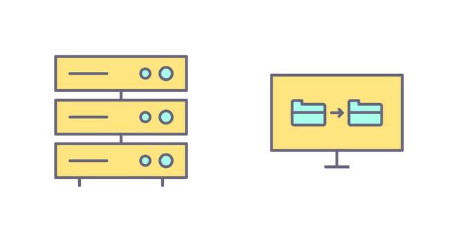 server network and File sharing  Icon vector