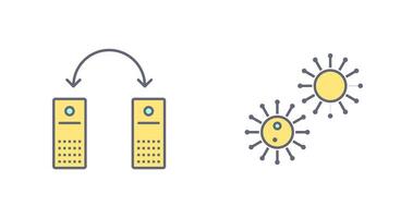 virus and network files  Icon vector