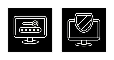 Password and Shield Icon vector