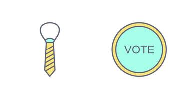 Tie and Vote Link Icon vector