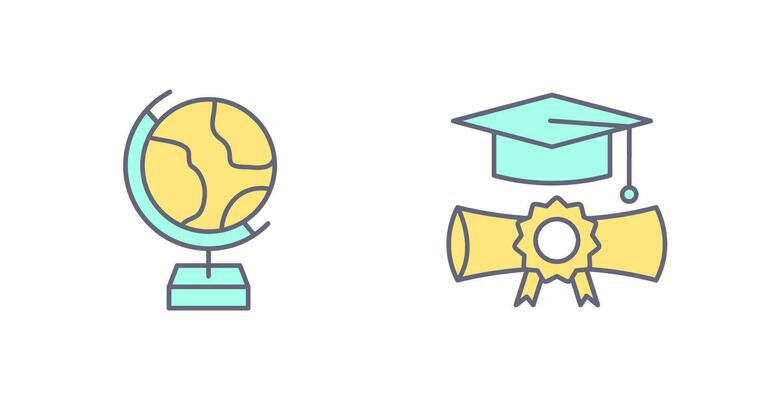 Globe and Graduation Icon