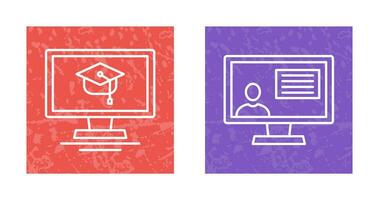 Online Course and distance Icon vector