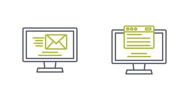 Mail and Web Icon vector